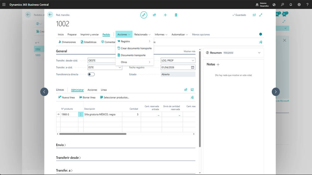 eCMR y Documento de Control Digital para Dynamics 365 Business Central
